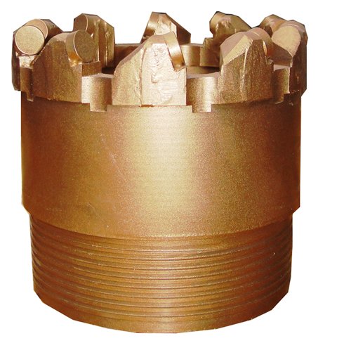 煤矿用153内凹三翼金刚石无芯钻头加强型复合片钻尖(图1)